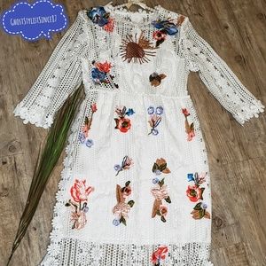 NWT White Vintage High Quality Runway Dress